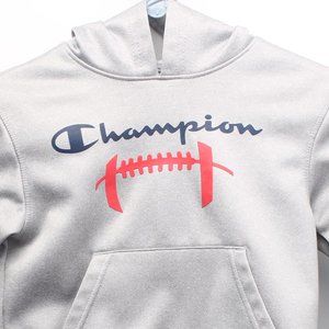 Champion Hoody Sweatshirt Football Gray Kid Size 5/6